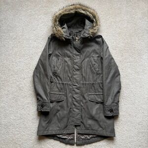 Vtg Abercrombie & Fitch Parka Jacket Insulated‎ Water Resistant Wind Proof M